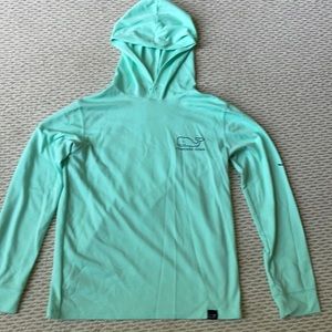 Vineyard Vines Teal Performance Hoodie - Medium